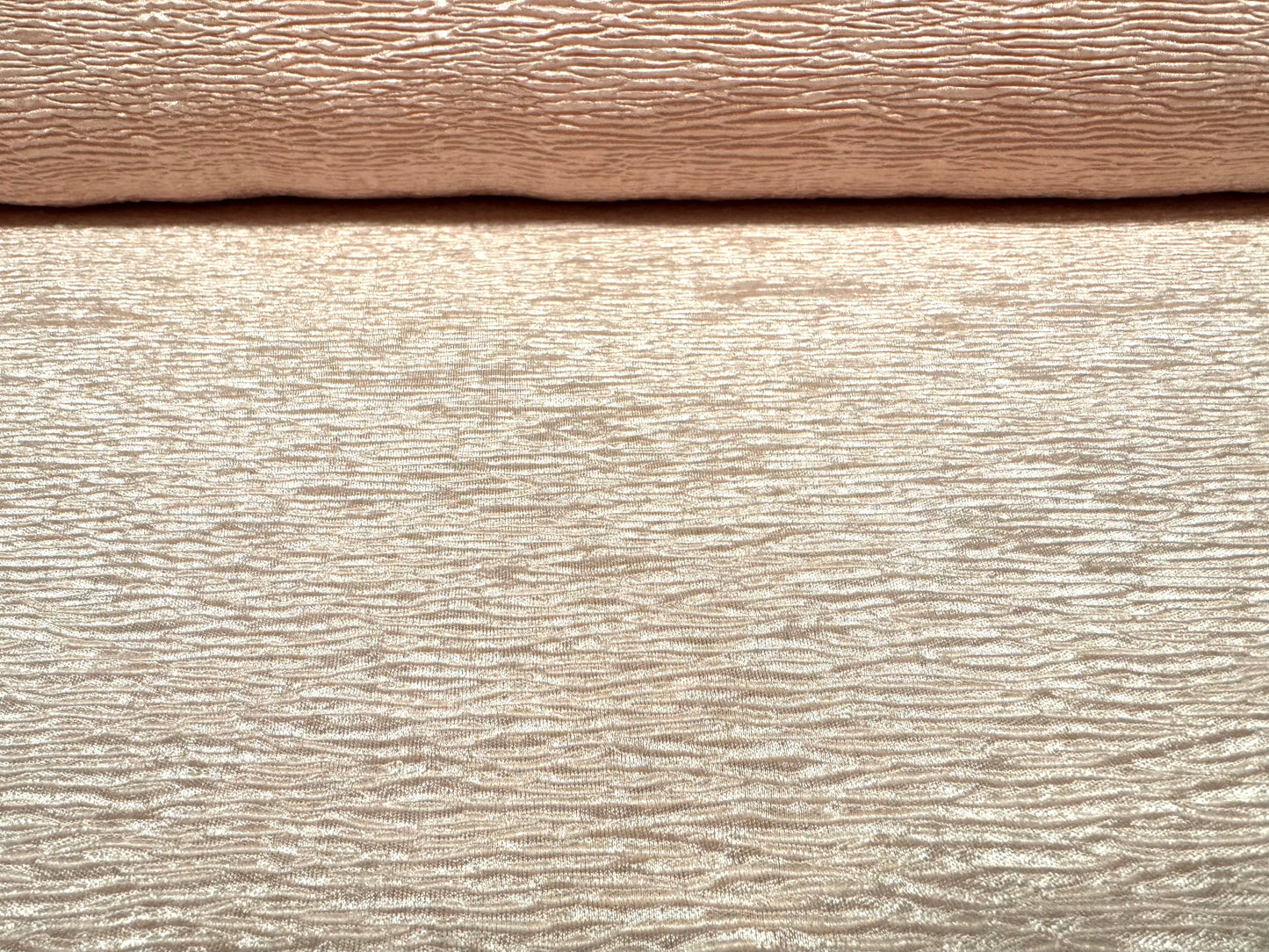 Bodre pleat stretch spandex jersey fabric, per metre - plain - Caucasian skin tone