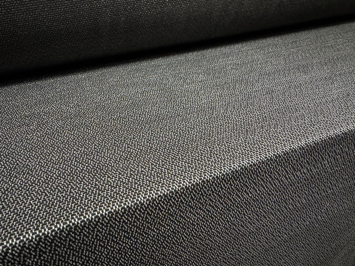Stretch spandex single Jersey fabric, per metre - micro chevron - silver grey