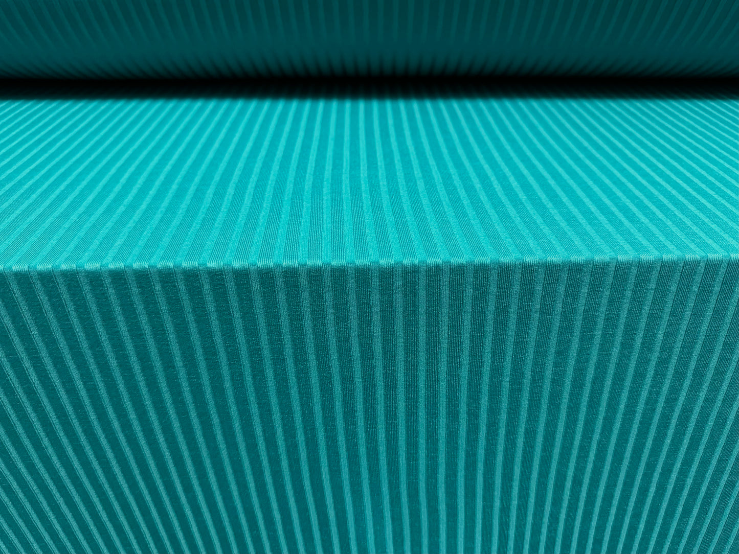 Stretch spandex rib jersey fabric, per metre - plain - kingfisher