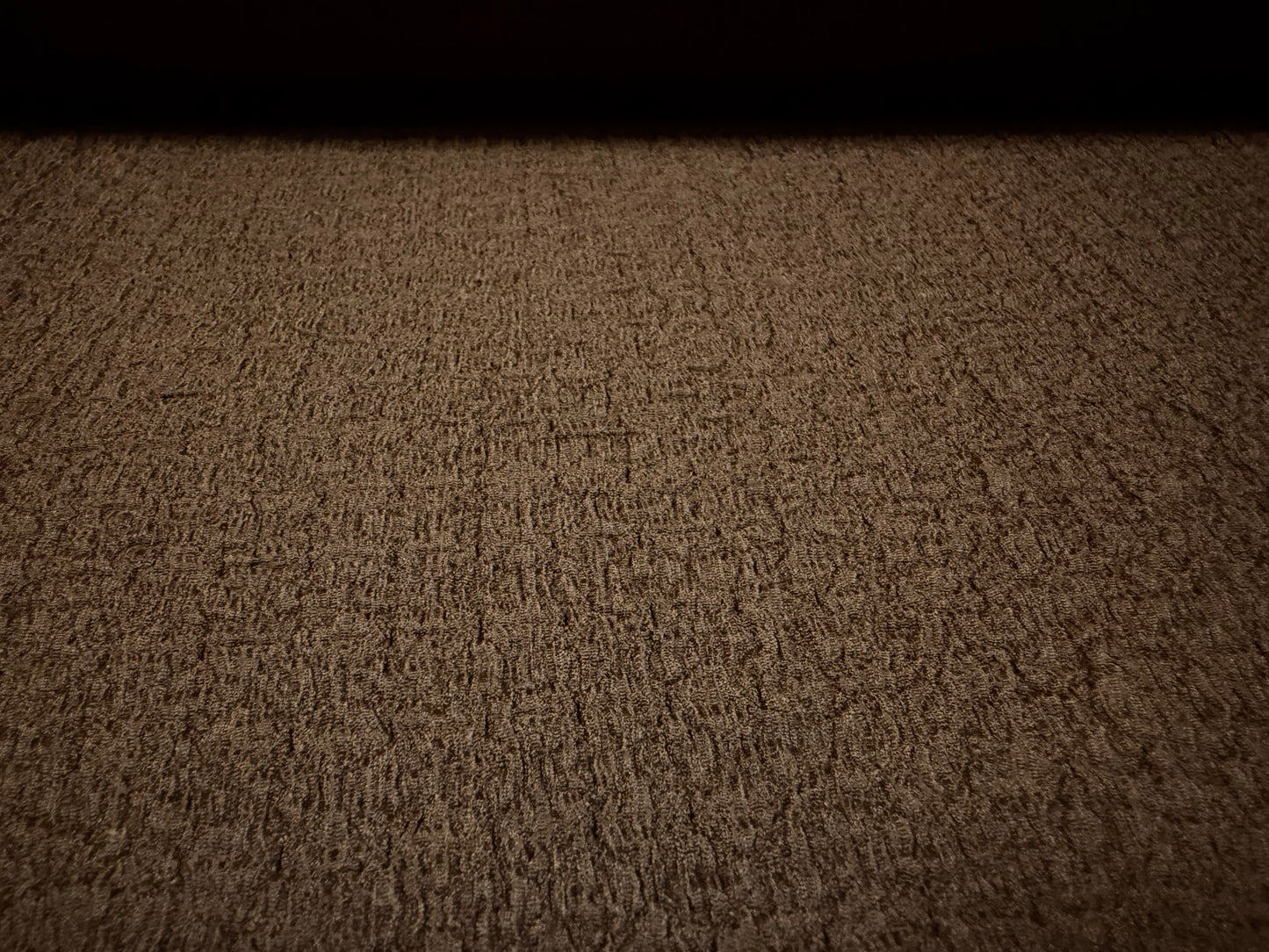 Blister jacquard stretch woven fabric, per metre - solid - chocolate brown