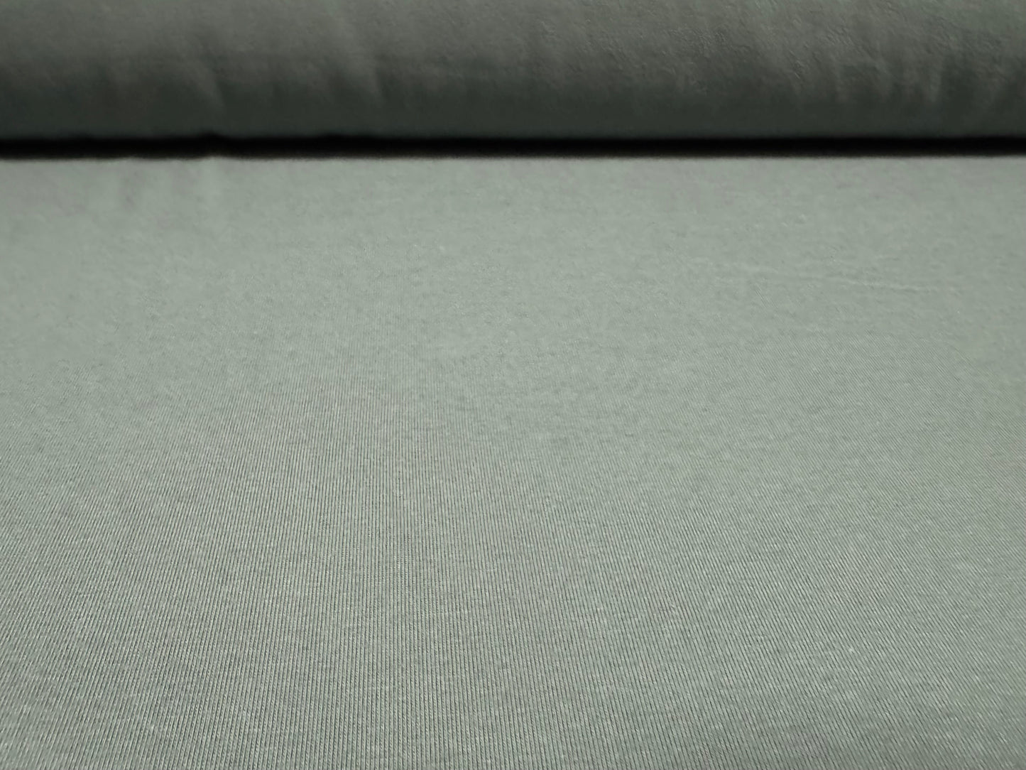 Cotton spandex stretch single jersey fabric, per metre - plain - grey green