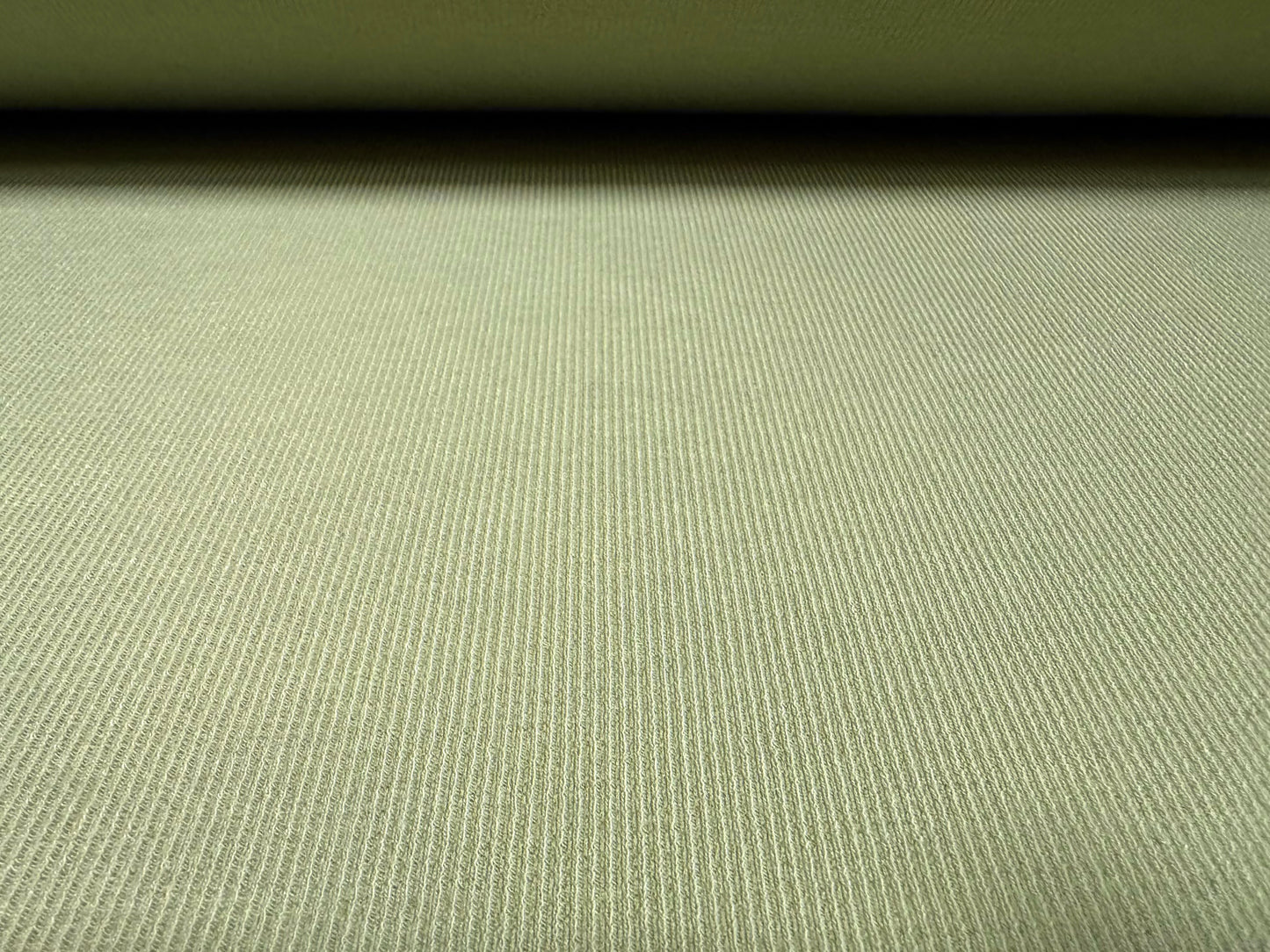 Powder touch rib stretch spandex jersey fabric, per metre - plain - sage green