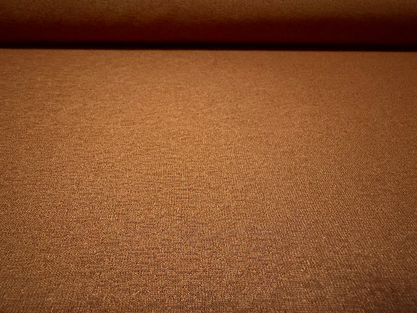 Thick & thin stretch spandex single jersey fashion fabric, per metre - plain - auburn