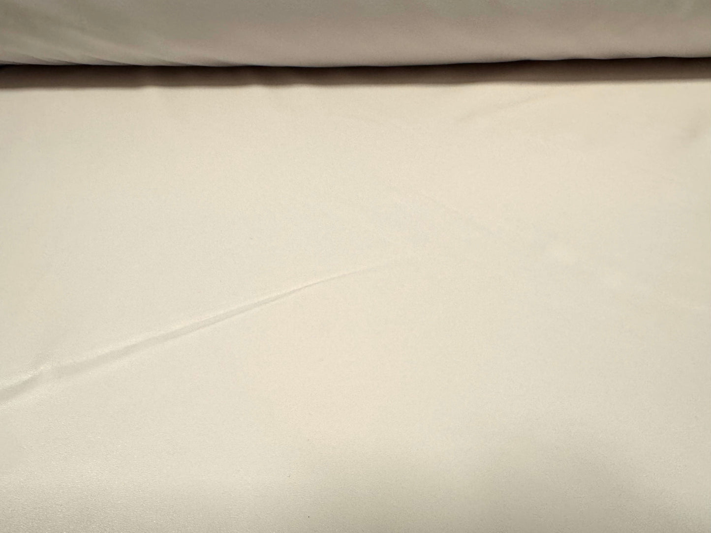 Stretch pvc spandex jersey leather look fabric, per metre - cream