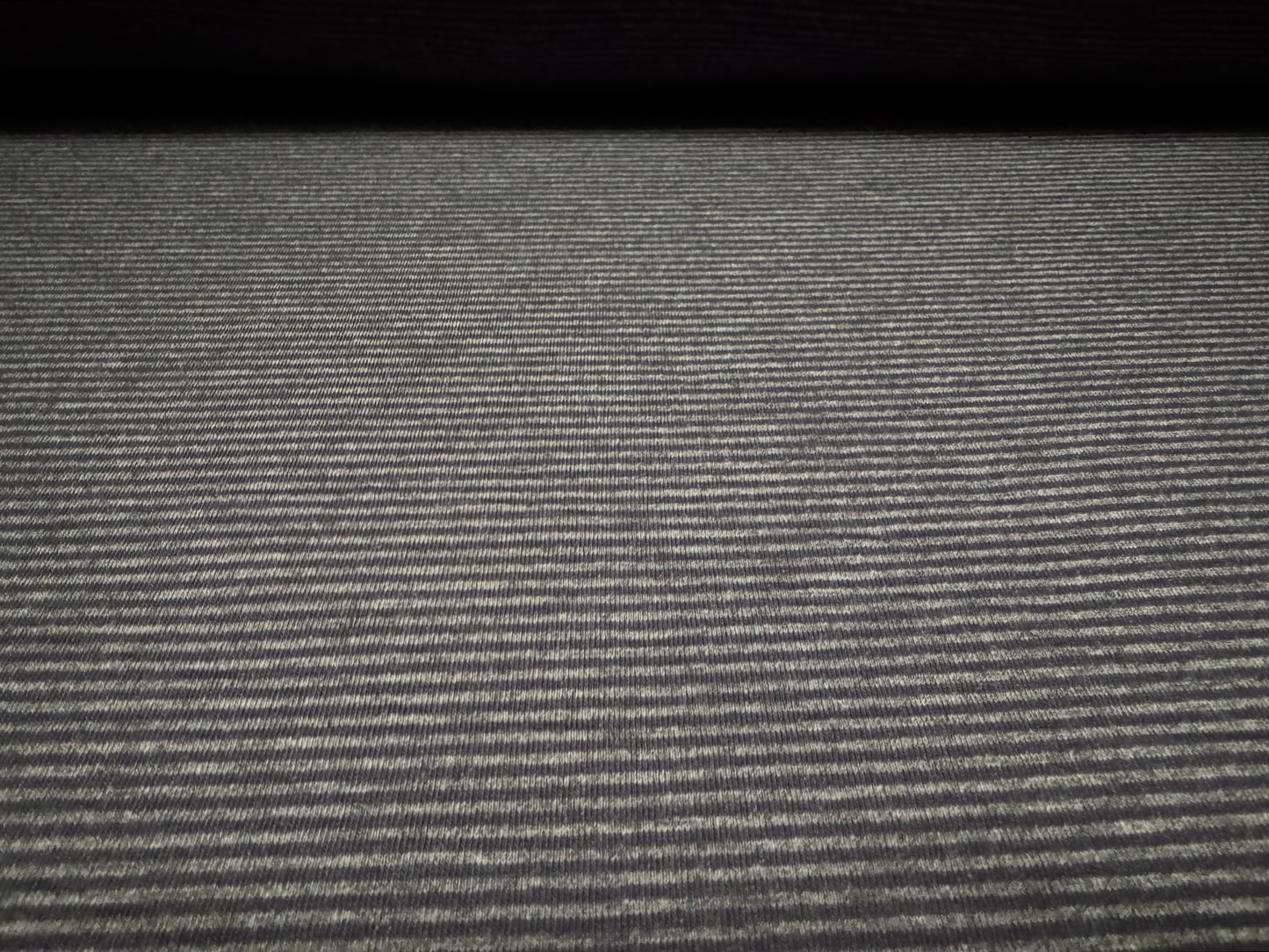 Viscose spandex stretch single jersey fabric, per metre - pinstripe - pewter