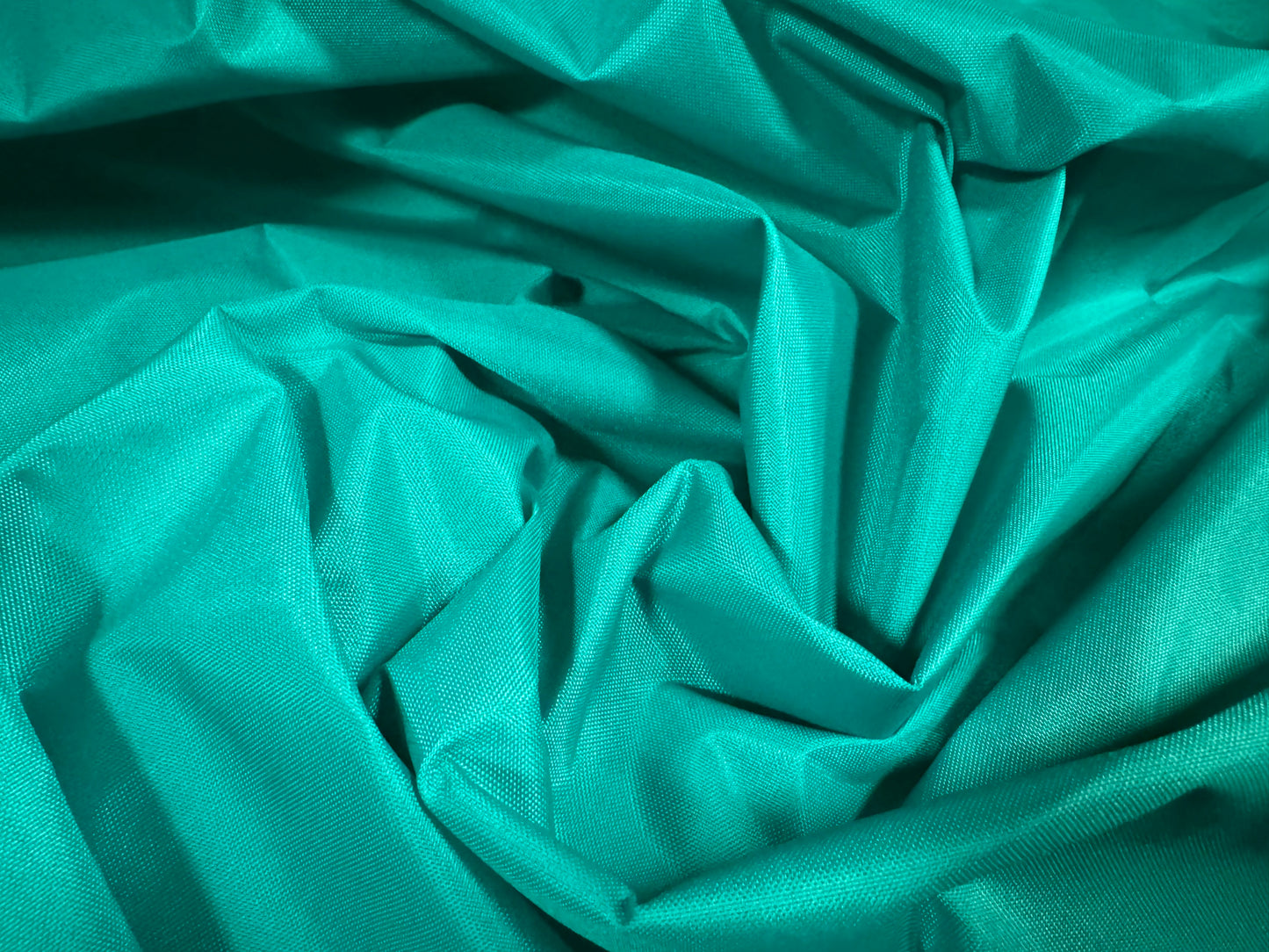 Plain weave nylon fabric, per metre - jade green