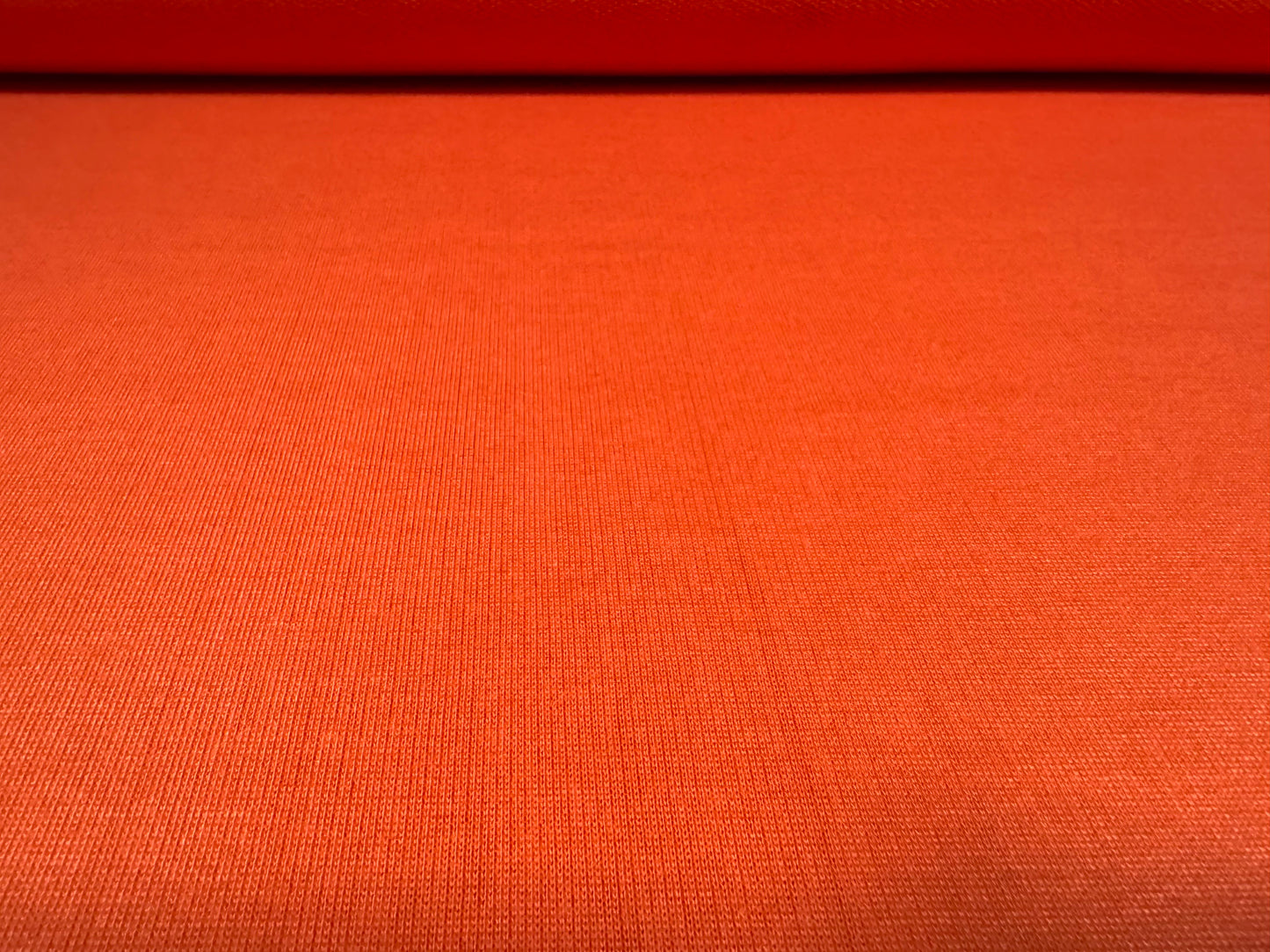 French Terry loopback sweatshirt fabric, per metre - plain - hot orange