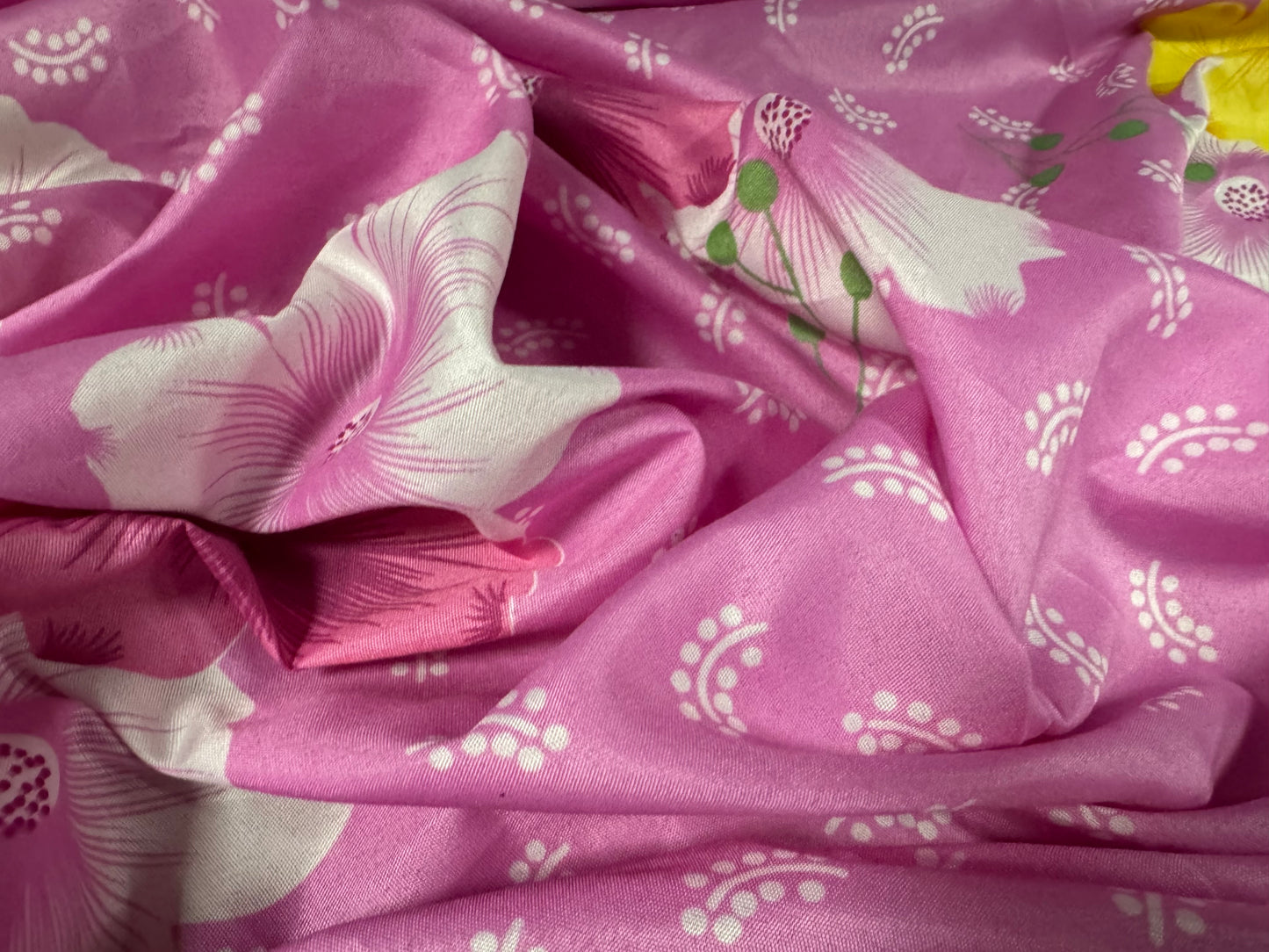 Lightweight extra wide sheeting fabric, per metre - floral print - pink