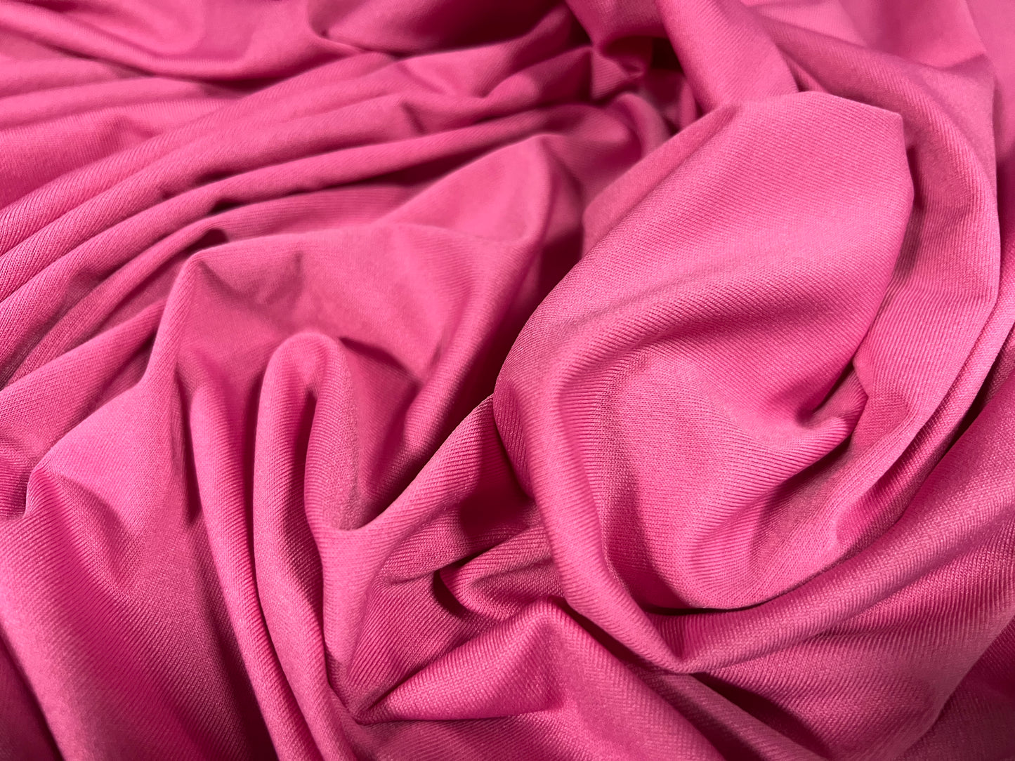Viscose spandex stretch single jersey fabric, per metre - plain - hot pink
