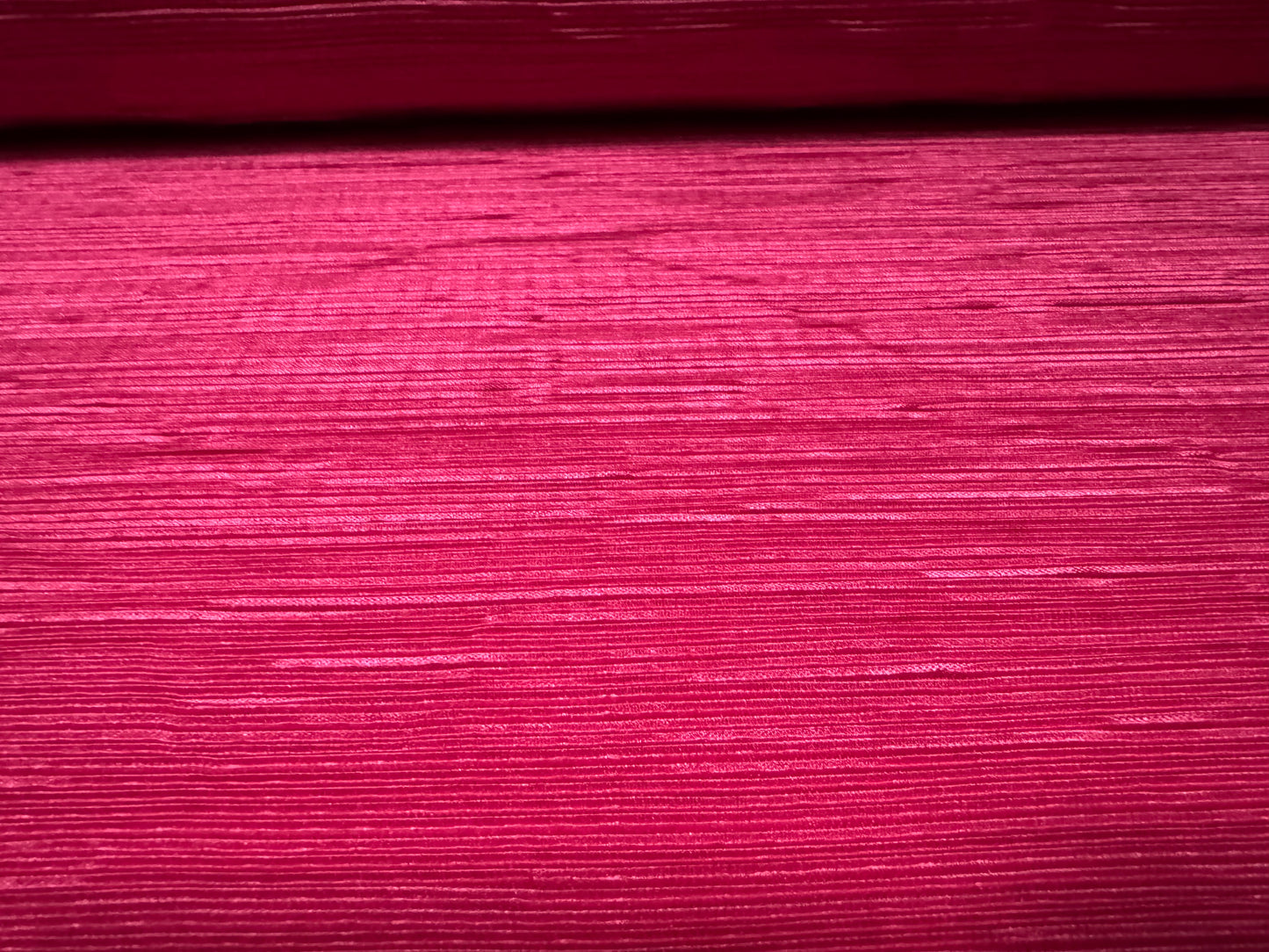 Fine Plissé pleated satin dress fabric, per metre - plain - cerise pink