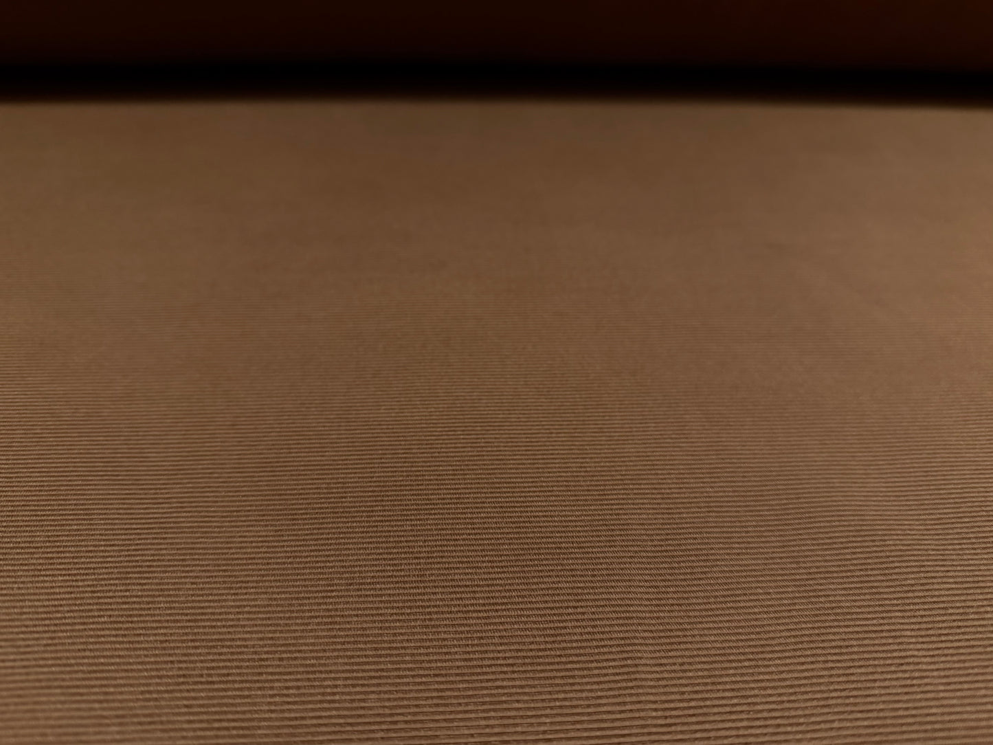 Fine Ottoman Jodhpur rib Stretch spandex jersey fabric , per metre - plain - milk chocolate brown