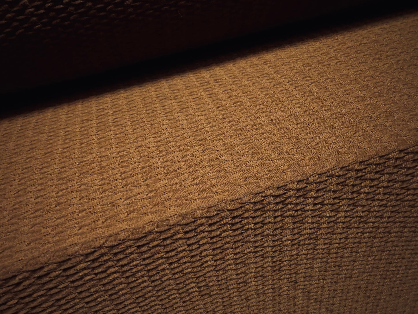 Double jersey knit stretch spandex fabric, per metre - jacquard - chocolate brown