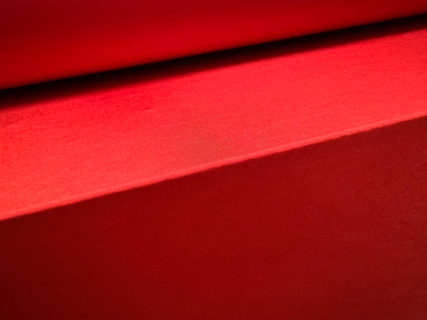 Disco shimmer stretch spandex jersey fabric, per metre - plain - red