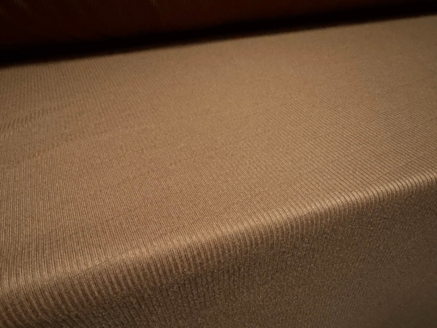 Soft handle ribbed jersey knit fabric, per metre - plain - chocolate brown