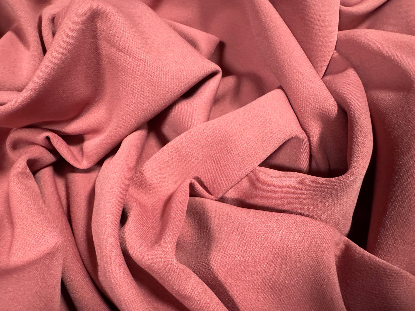 Scuba stretch spandex double jersey fabric, per metre - plain - Rose pink