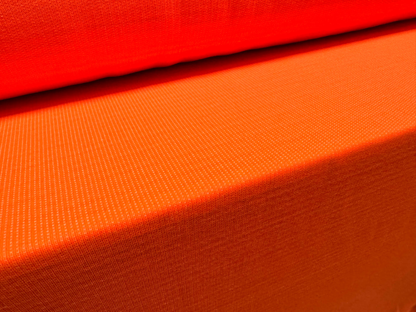 Double jersey knit fabric, per metre - plain - bright orange