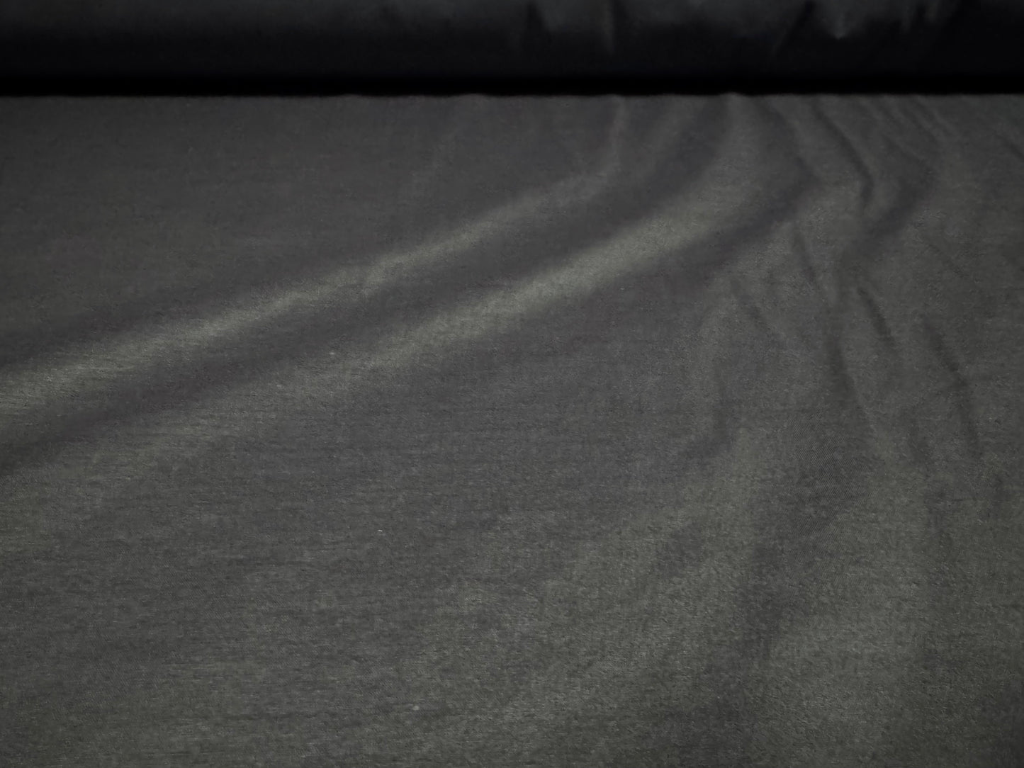 Coated cotton blend woven fabric, per metre - plain - dark grey