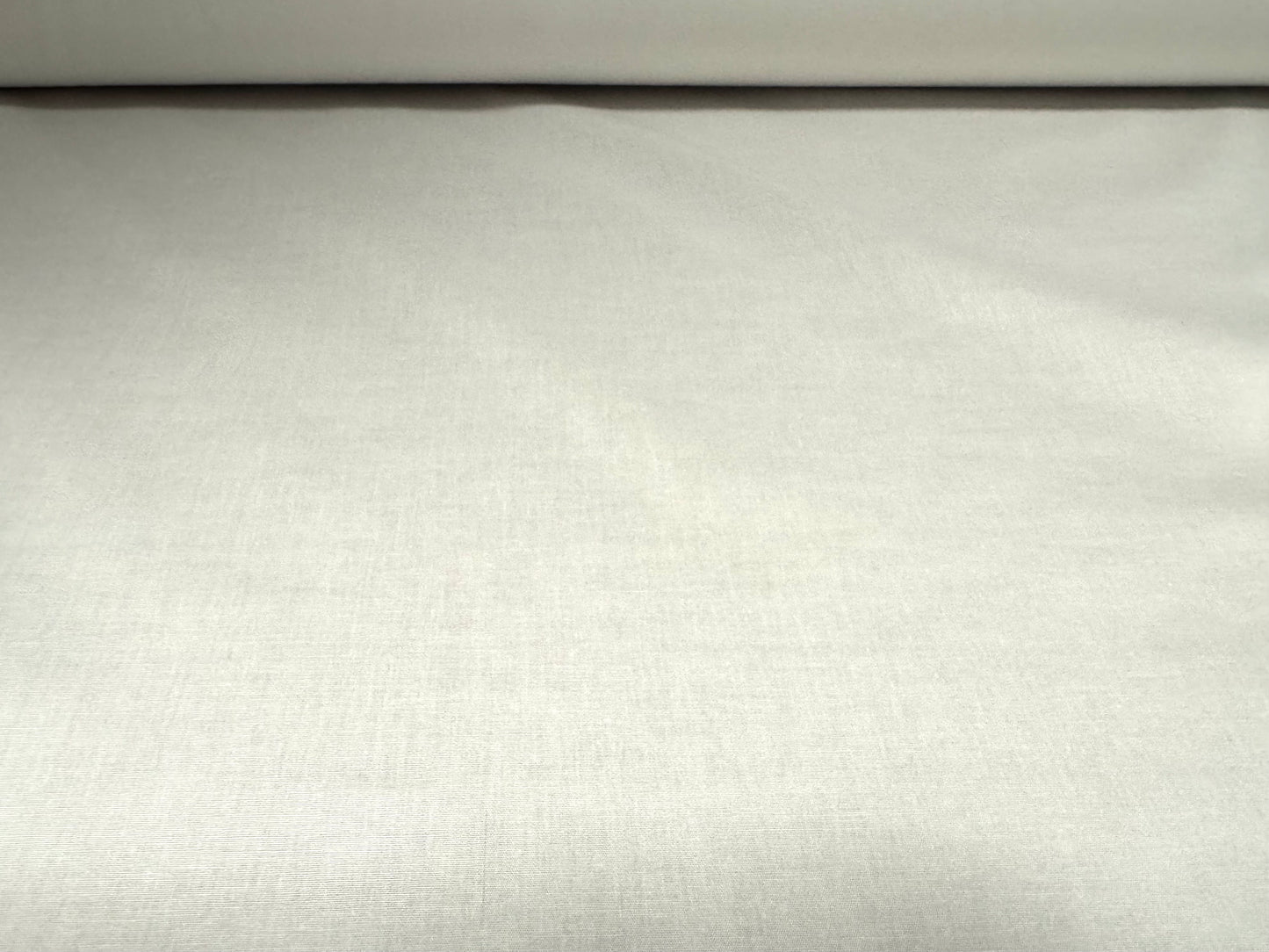 Stretch cotton poplin woven blouse shirt dress fabric, per metre - plain - ivory
