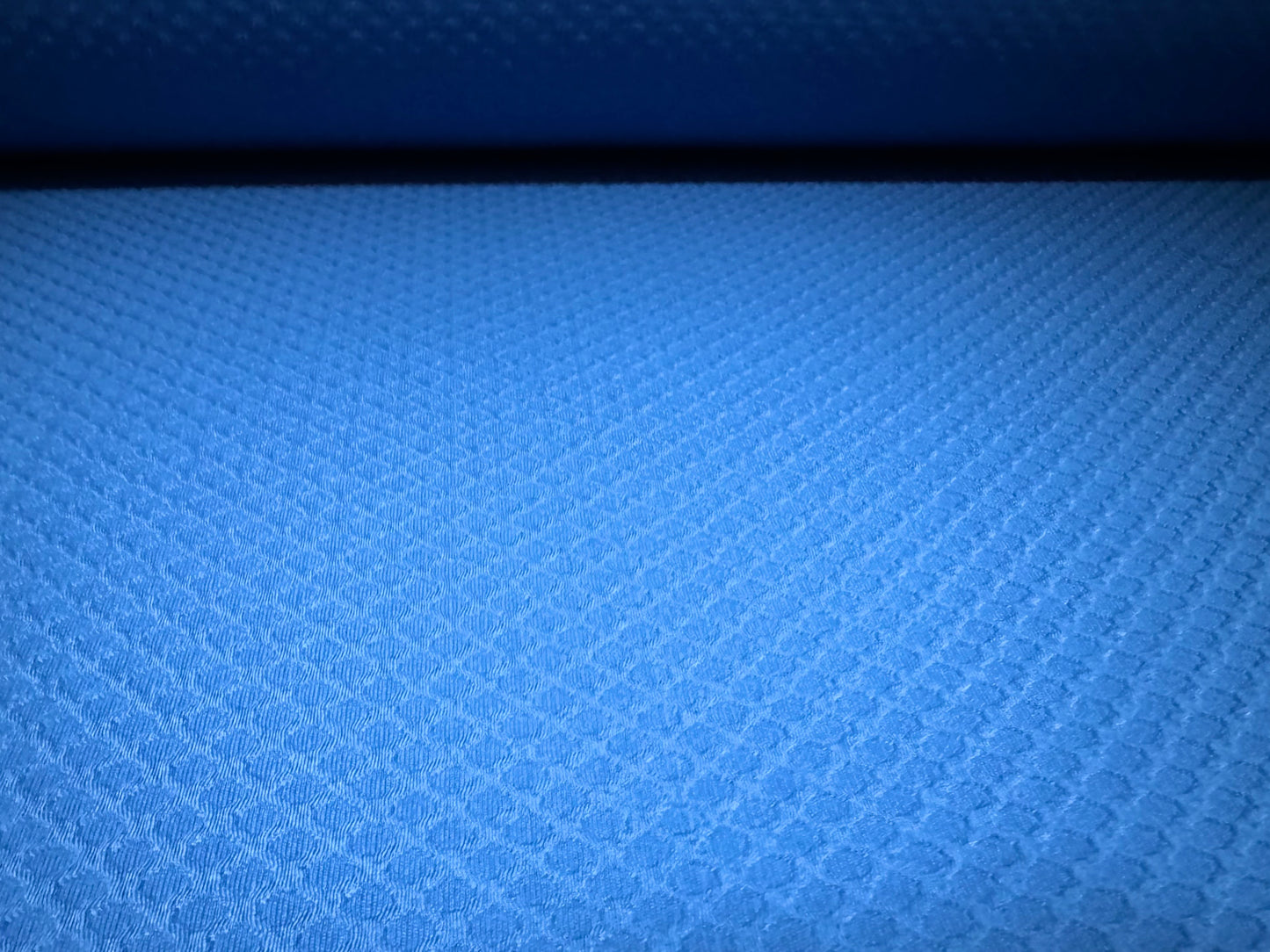 Stretch double jersey fashion fabric, per metre - jacquard - cornflower blue