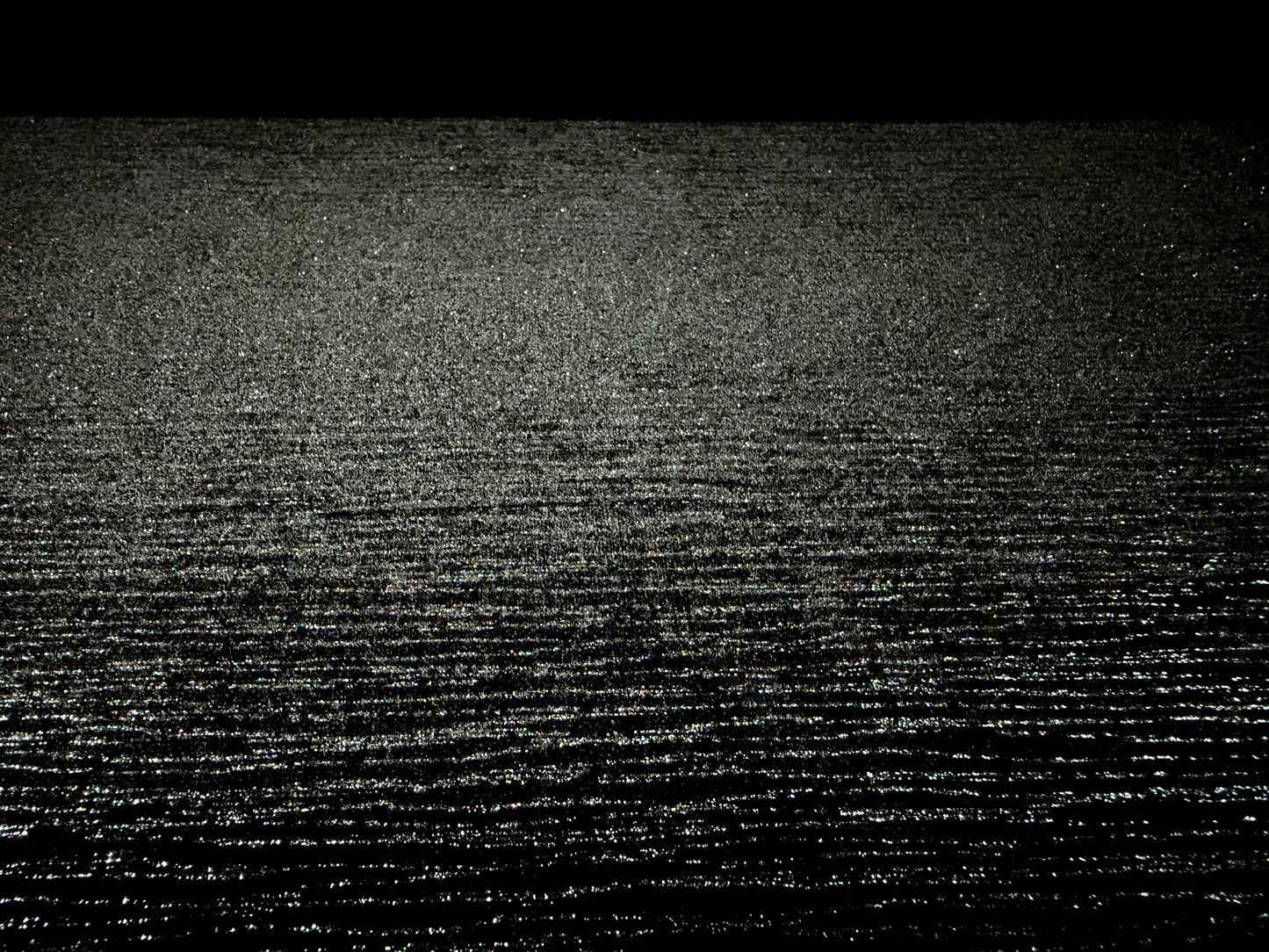 Metallic spandex velvet dress fabric, per metre - pinstripe slub - black & silver