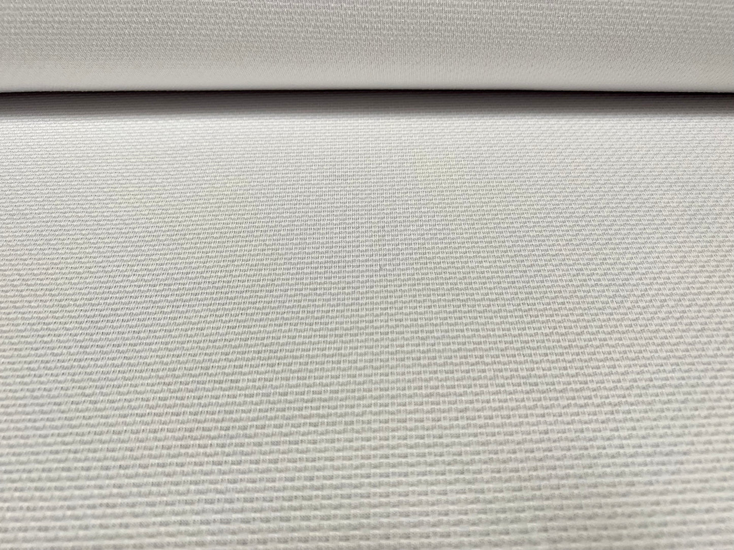 Piqué stretch double jersey fabric, per metre - plain - white
