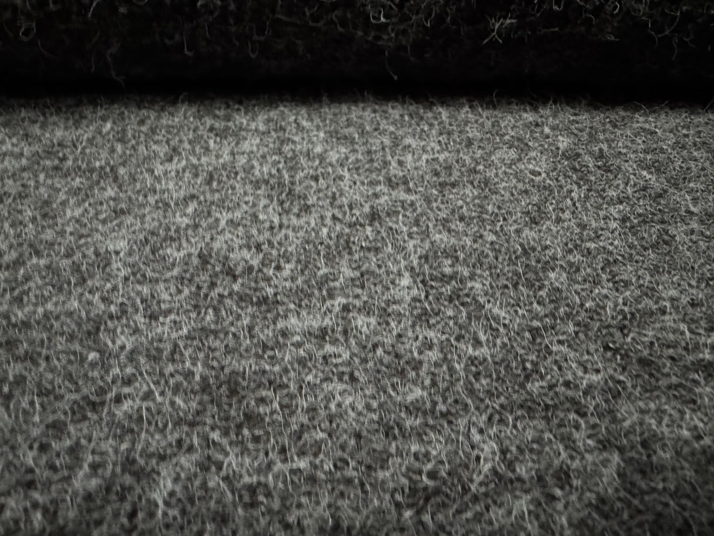 Heavyweight Angora style knitwear fabric, per metre - plain - grey