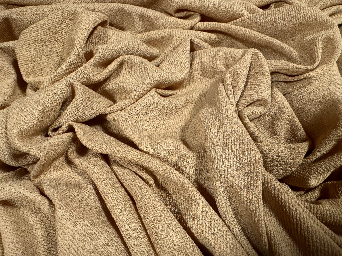 Super Stretch Spandex crepe single jersey fabric, per metre - plain - stone