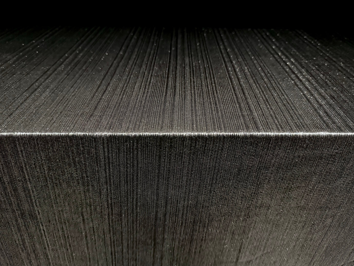 Metallic lamé stretch spandex ribbed jersey fabric, per metre - plain - black & silver