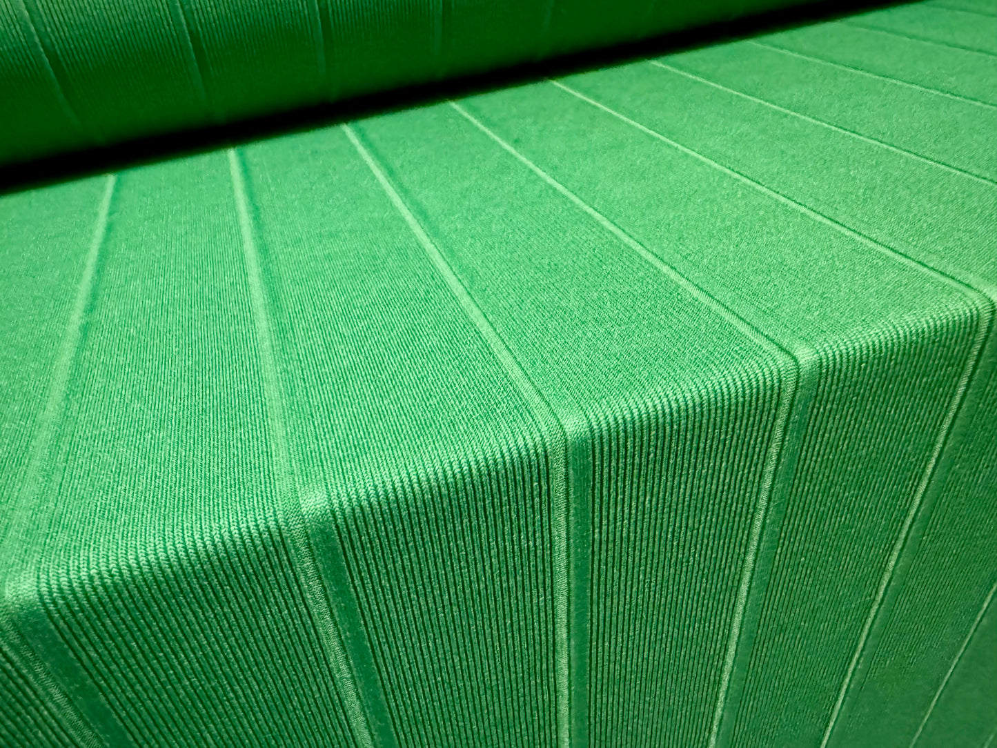 Bandage rib stretch spandex bodycon jersey fabric, per metre - plain - green