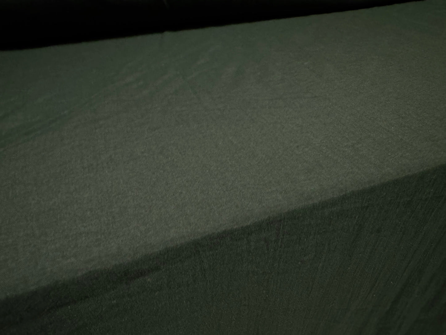 Orange Peel crinkle nylon fabric, per metre - plain - dark olive green