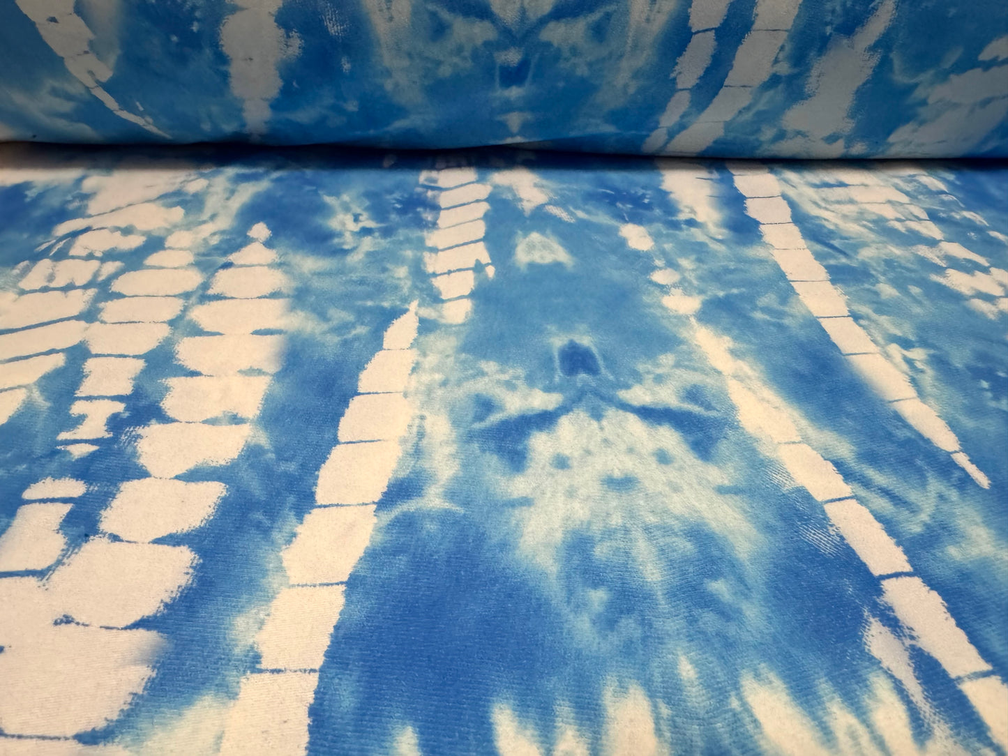 Matt swimwear stretch spandex jersey fabric, per metre - stylised crocodile print - sky blue