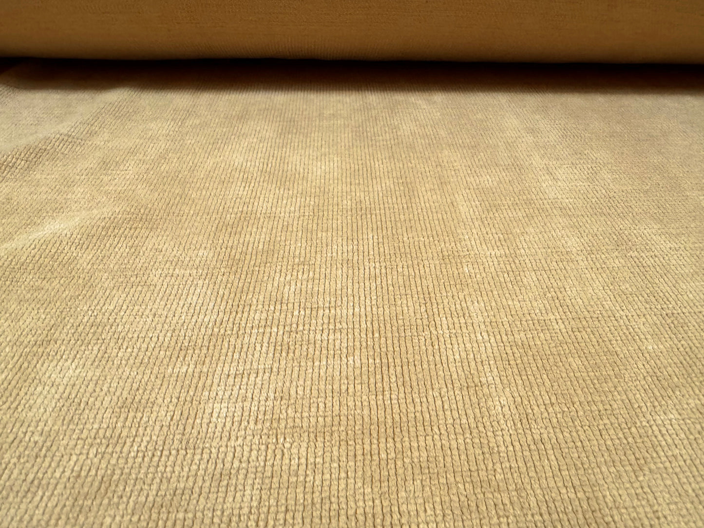Soft chenille upholstery fabric, per metre - plain - sand