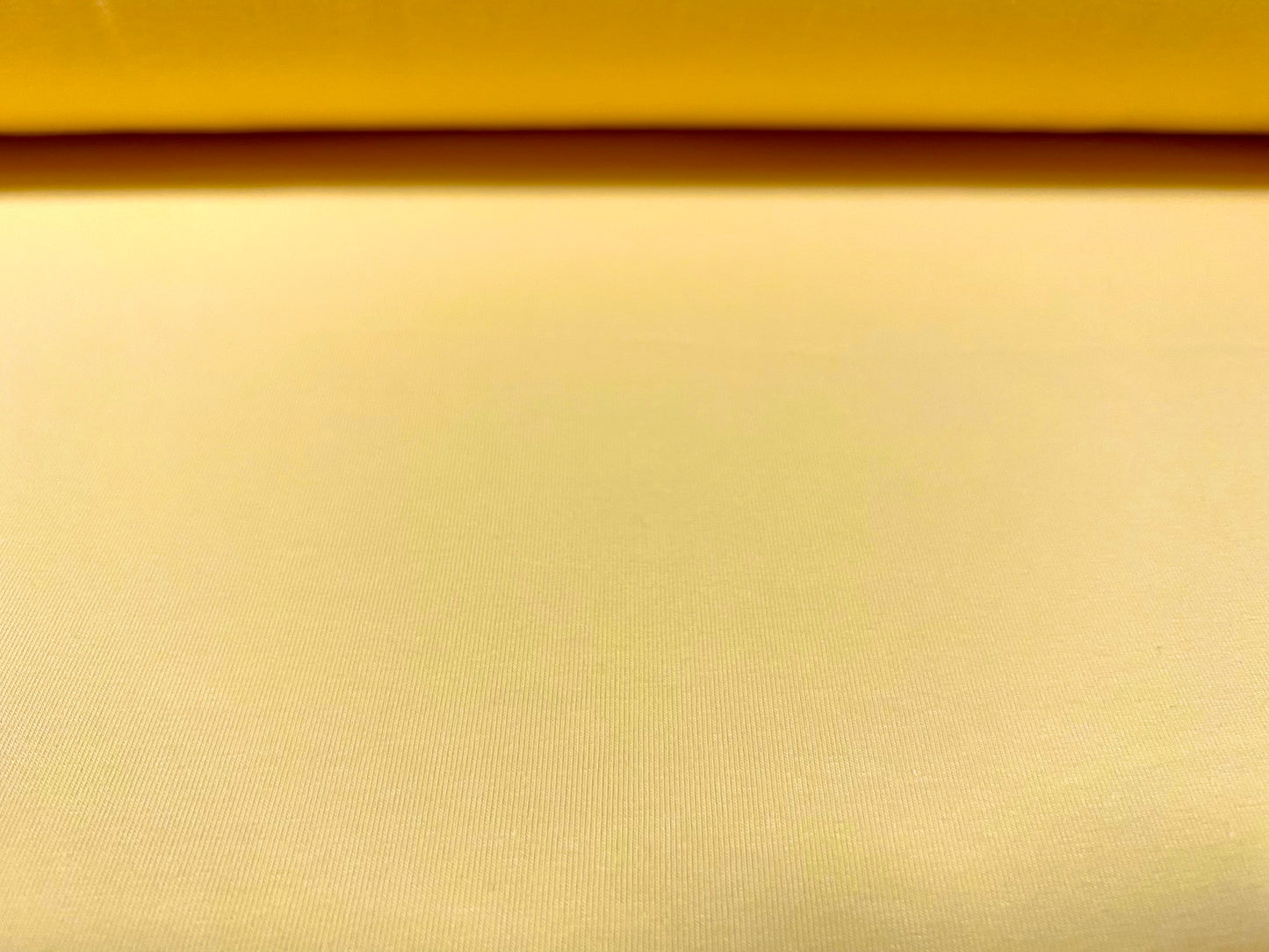 Cotton spandex stretch single jersey fabric, per metre - plain - custard