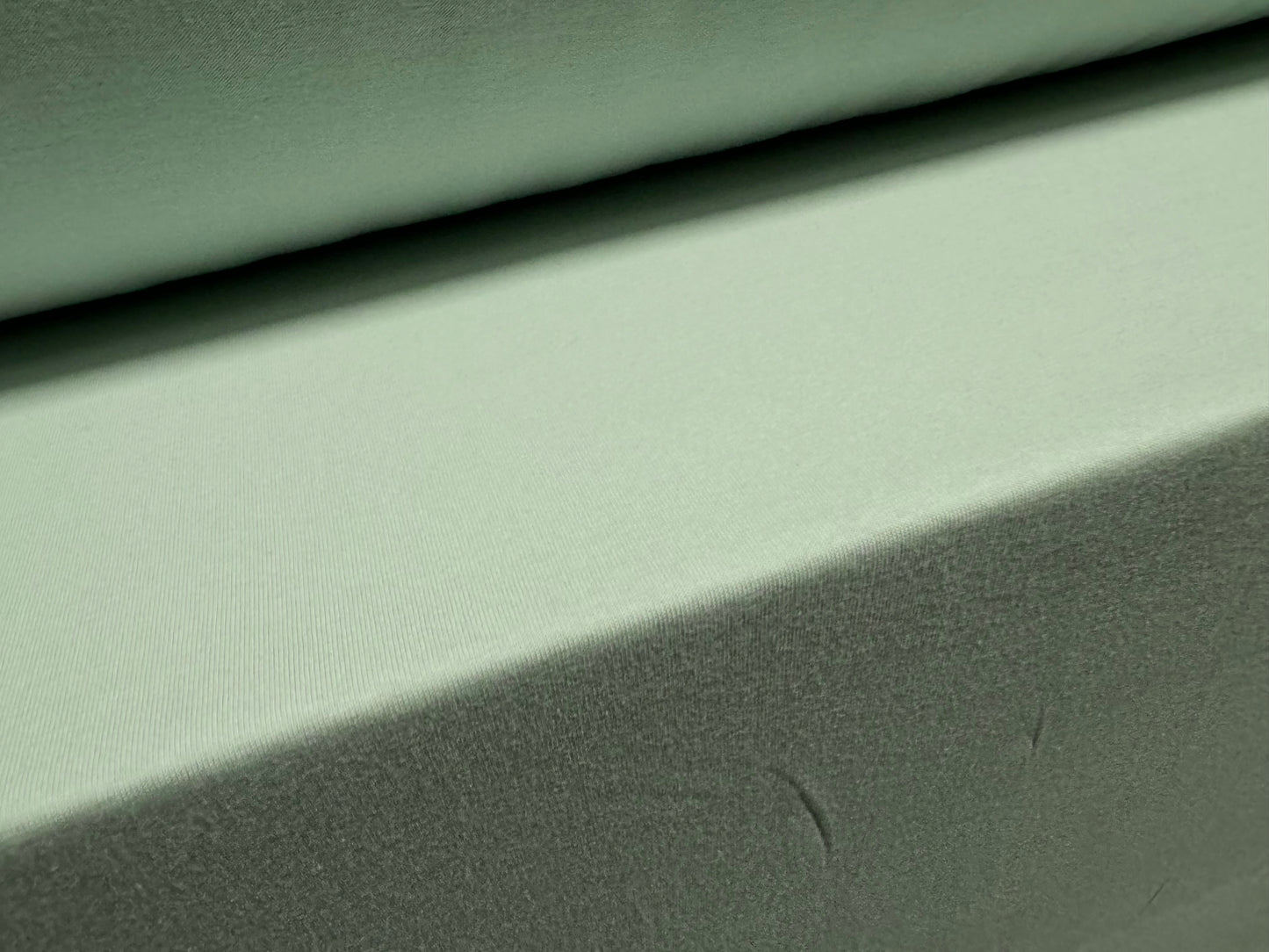 Cotton spandex stretch single jersey fabric, per metre - plain - pale mint green