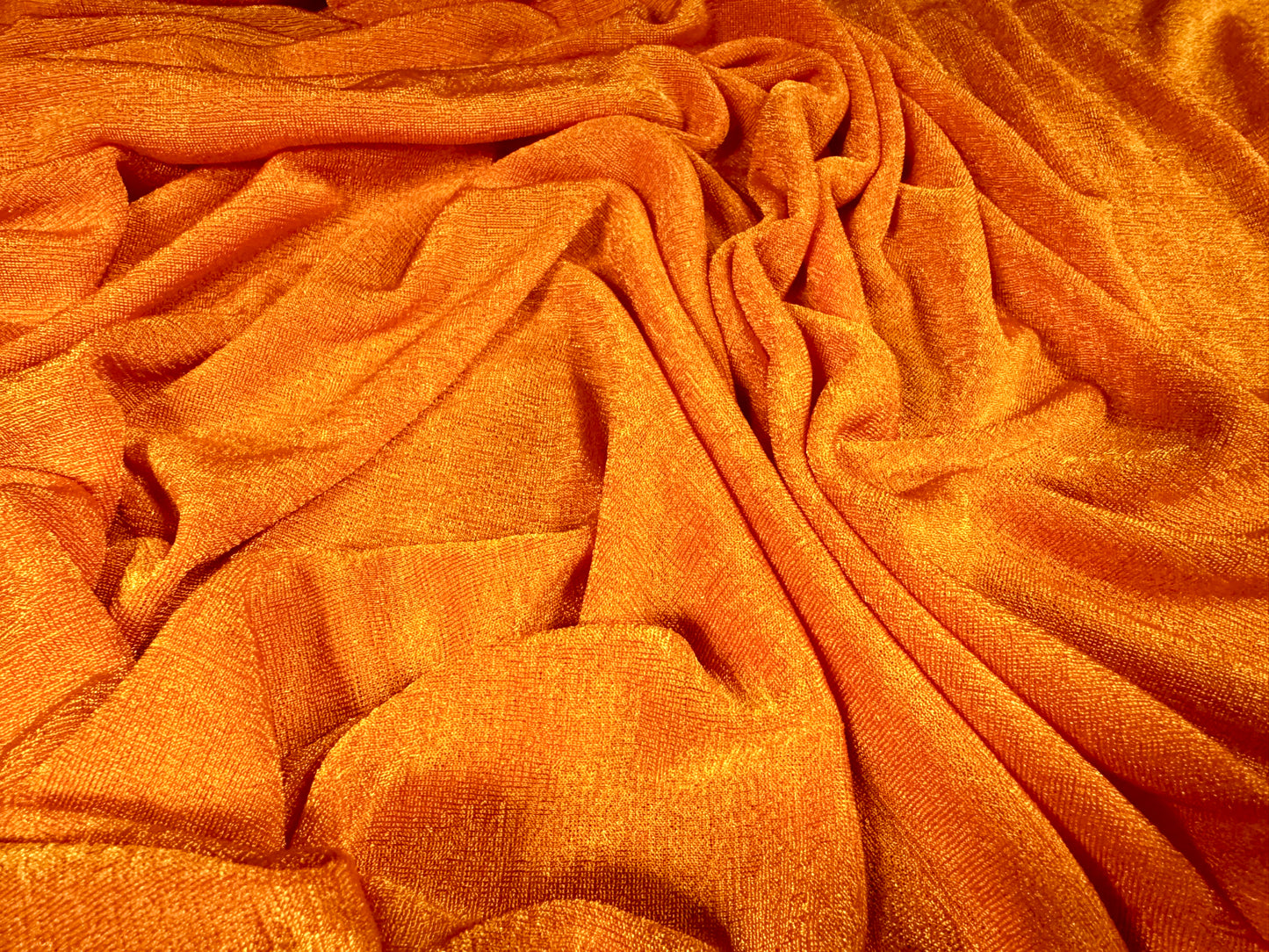 Slinky Stretch spandex jersey fabric, per metre - plain - satsuma orange