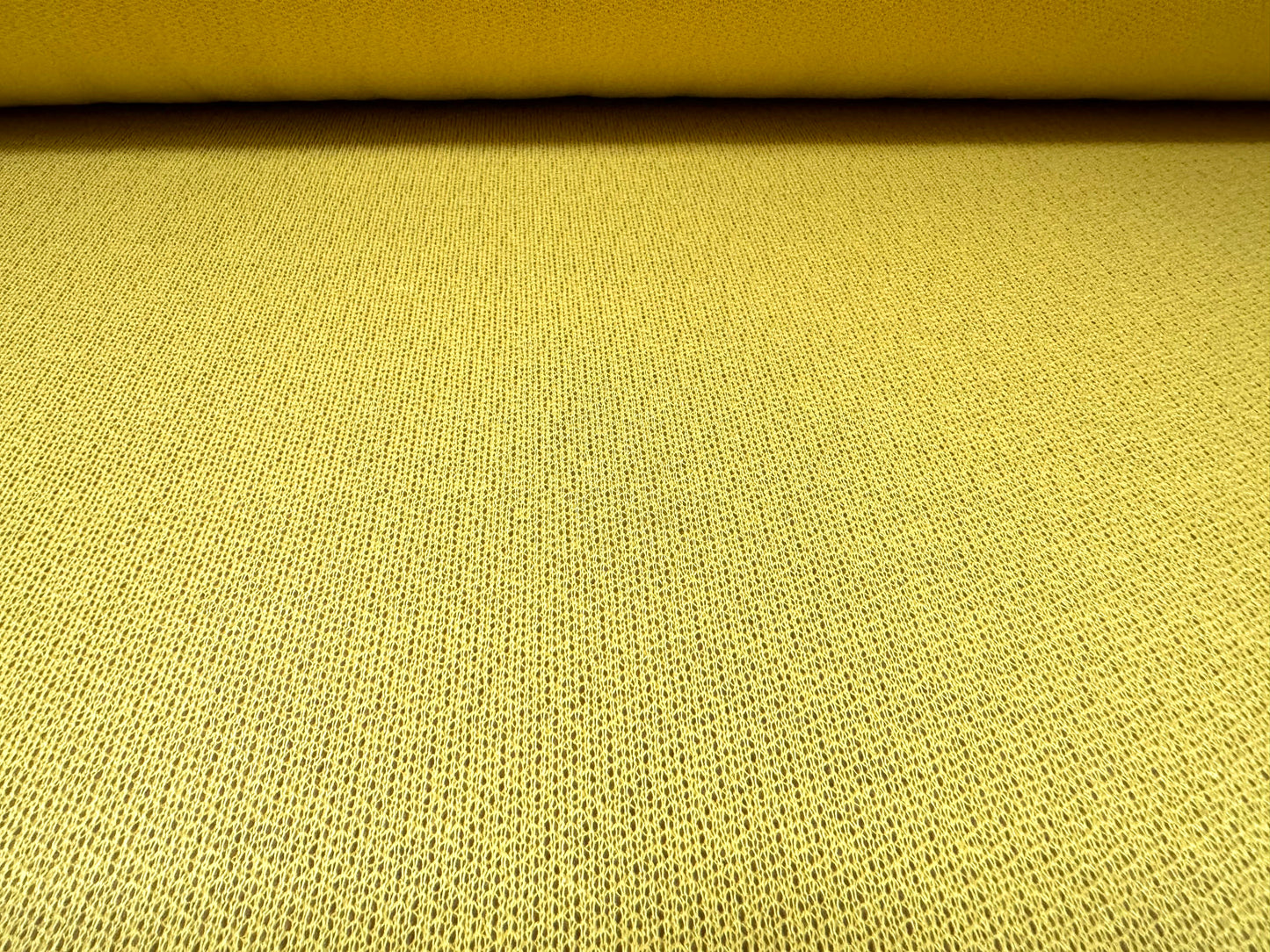 Tricot knitwear fabric, per metre - plain - yellow