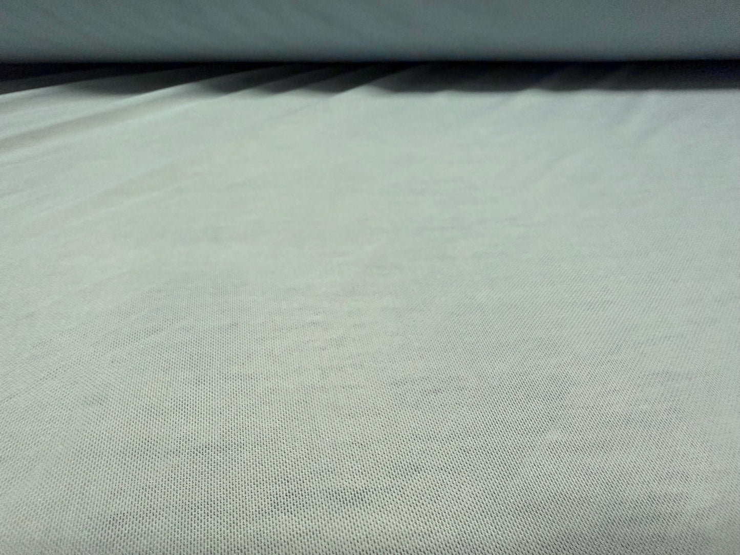 Power mesh net stretch spandex fabric, per metre - plain - pale duck egg