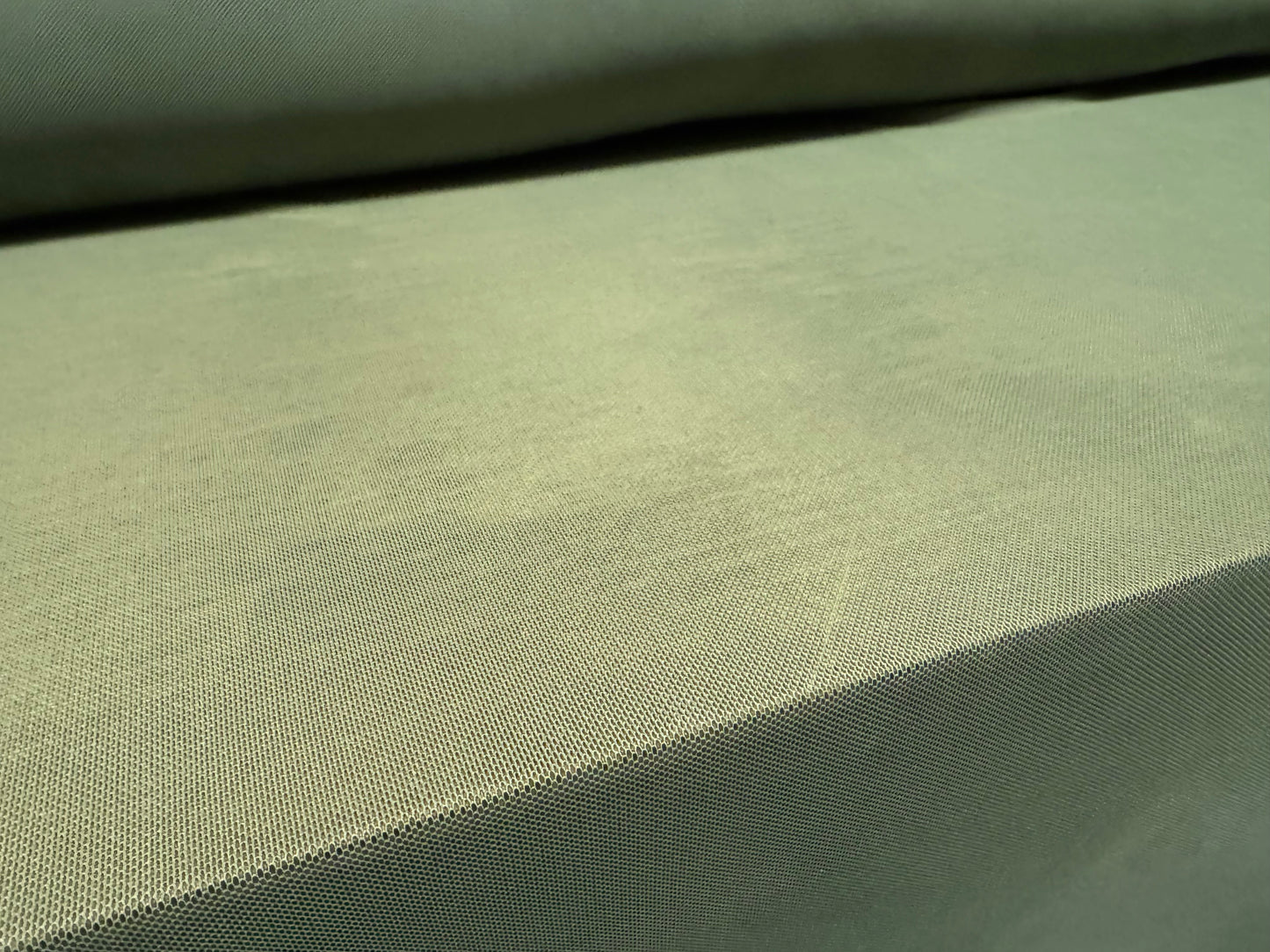 Power mesh net stretch spandex fabric, per metre - plain - fern green