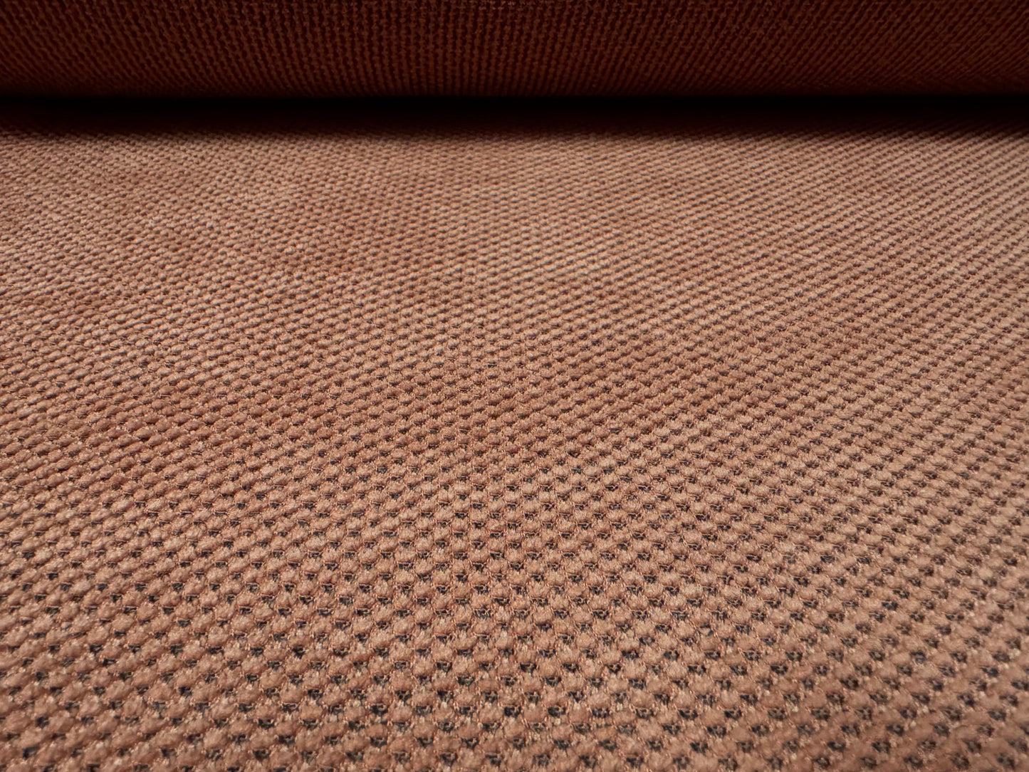 Ascot Tweed upholstery fabric, per metre - semi-plain - rust
