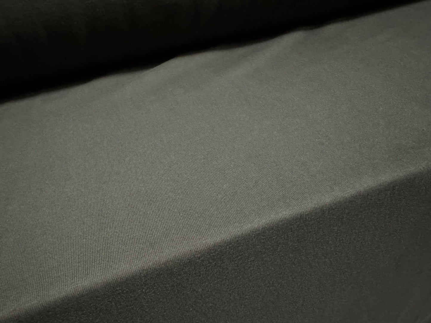 Cotton single jersey fabric, per metre - plain - grey with hint of green
