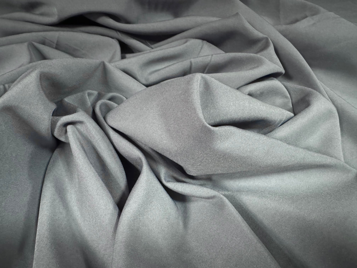 Soft plain weave dress fabric, per metre - grey