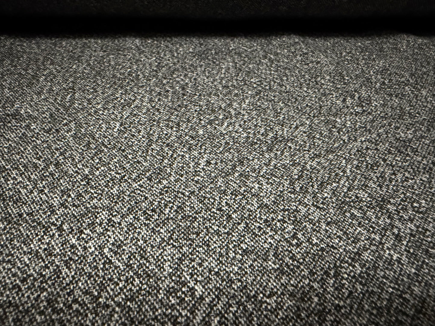 Soft wool flannel suiting fabric, per metre - salt & pepper melange - grey