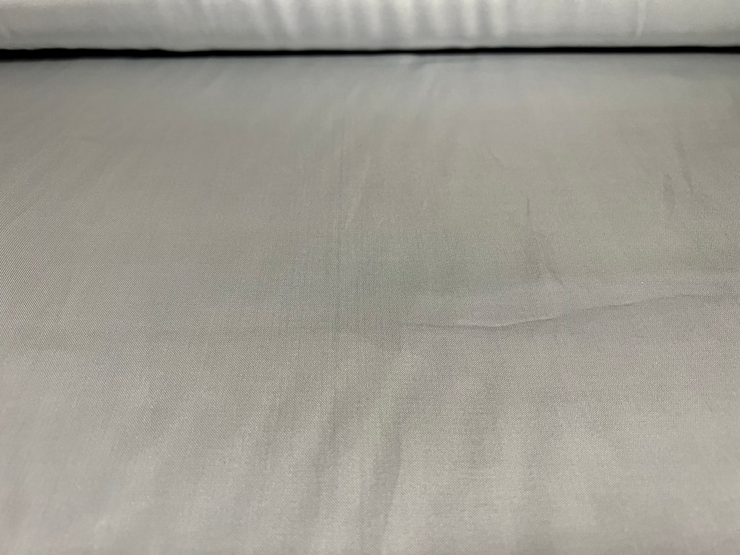 Silky satin woven dress fabric, per metre - plain - light silver