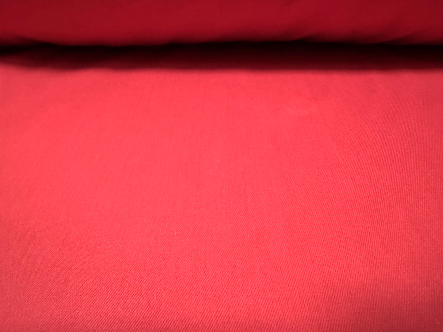 Cotton twill woven fabric, per metre - plain - summer red