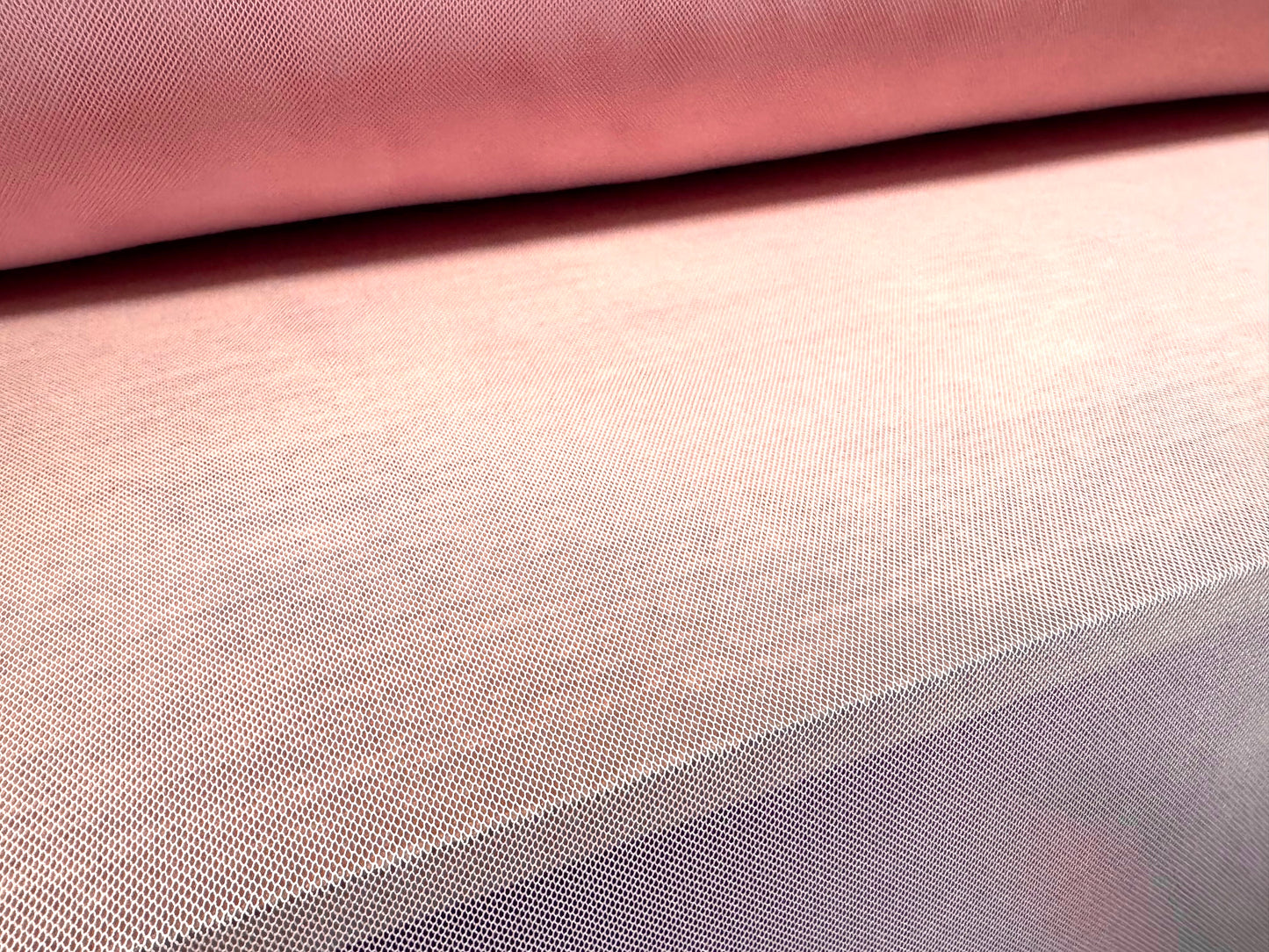 Power mesh net stretch spandex fabric, per metre - plain - baby pink