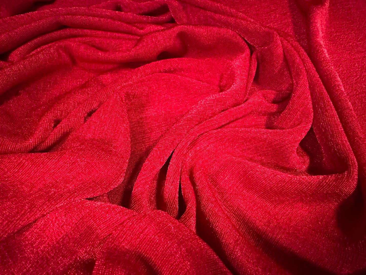 Slinky Stretch spandex jersey fabric, per metre - plain - bright red