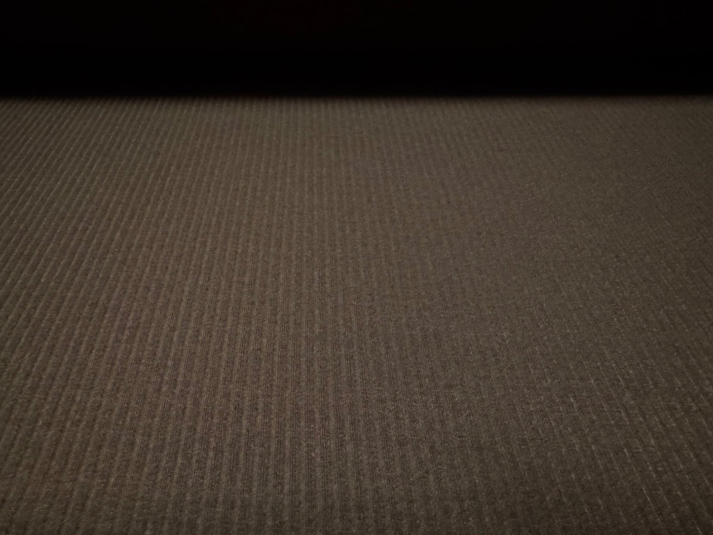 Stretch spandex fine rib jersey knit dress fabric, per metre - plain - chocolate brown