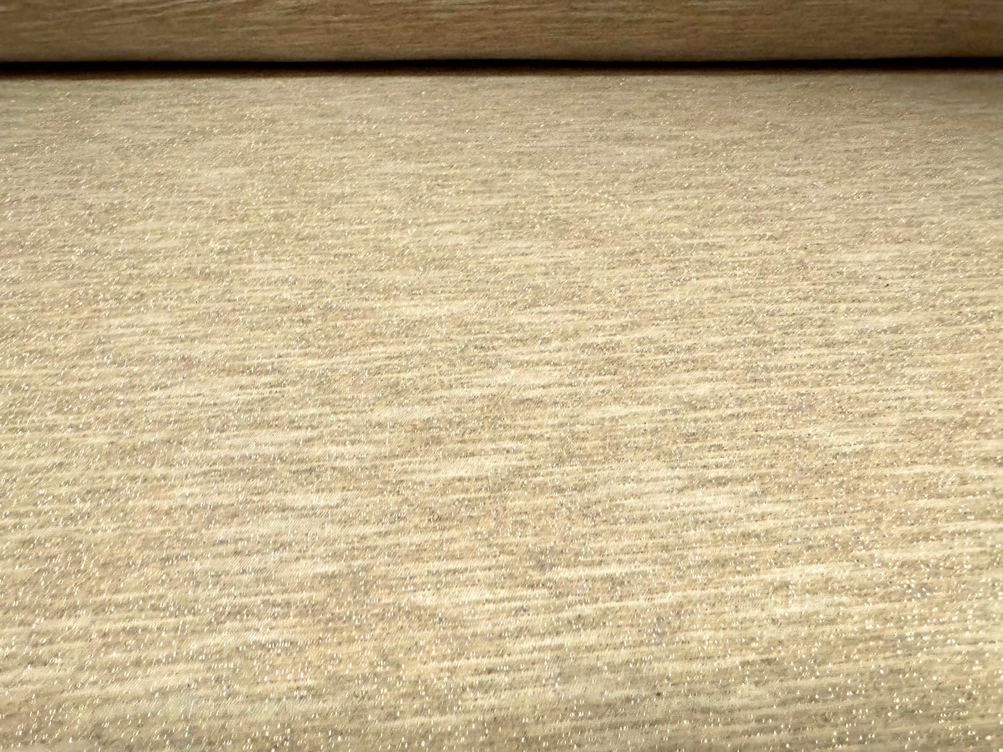 Stretch single jersey fashion fabric, per metre - melange slub - oatmeal & gold