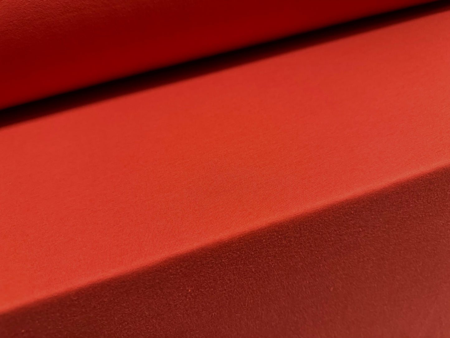 Cotton spandex stretch single jersey fabric, per metre - plain - red orange