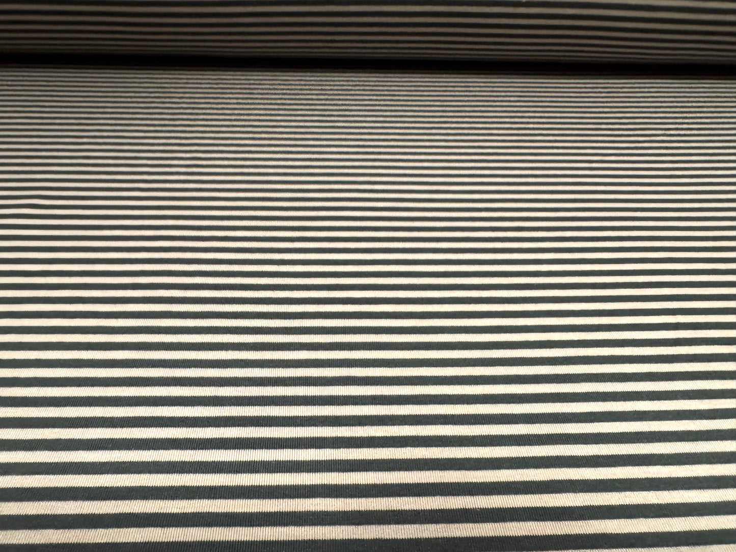 Viscose spandex stretch single jersey fabric, per metre - stripe - grey & stone